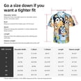 thumbnail image 5 of Lsque Bluey Pattern Hawaiian Shirt for Men Unisex Summer Beach Casual Short Sleeve Cotton Linen Button Down Shirts-Medium, 5 of 6