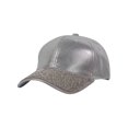 thumbnail image 1 of Top Headwear Shiny Studded Baseball Cap - Silver, 1 of 2
