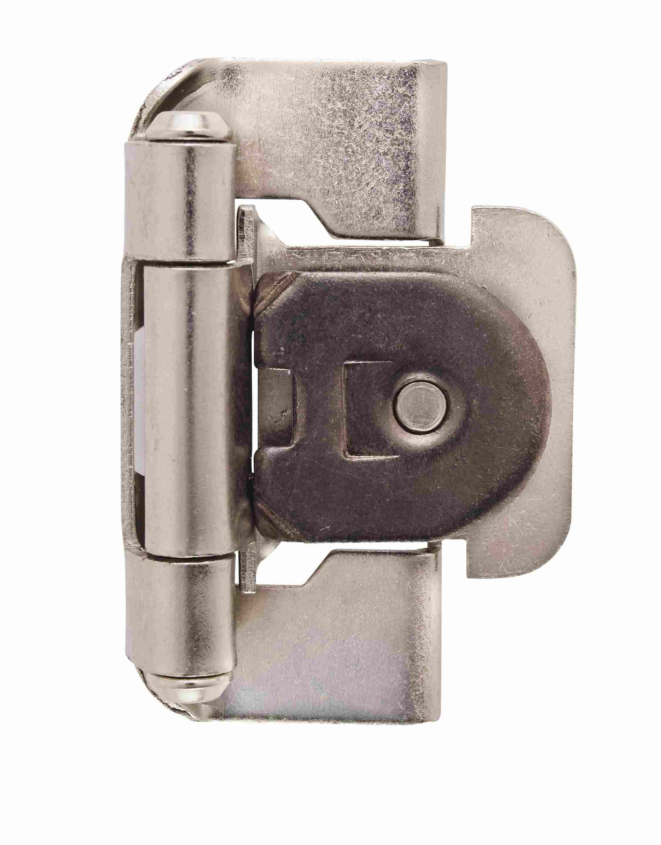 Amerock 1/2in (13 mm) Overlay Single Demountable, Partial Wrap Satin