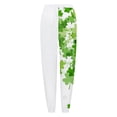 thumbnail image 5 of Pantalones de cintura elástica con bolsillo estampado informal a la moda para mujer del Día de San Patricio, pantalones largos rectos, pantalones de chándal Pompotops  ulkah938799, 5 of 5