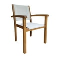 thumbnail image 5 of Teak Wood Wood Las Palmas Stacking Arm Chair with Batyline Sling, 5 of 5