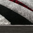 thumbnail image 3 of Paco Home Modern Area Rug with Abstract Design in Grey-Red - 3'11" x 5'7" (4'x6'), 3 of 5
