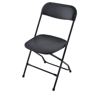 TitanPRO Plastic Folding Chair - Black - 10 Pack