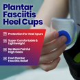 thumbnail image 3 of Copa de gel para el talón Revestimiento para fascitis plantar - Posavasos de silicona para el talón para aliviar el dolor del espolón óseo El mejor gel de plantilla para proteger el dolor o los pies irritados (grande) azul Sailing Electrónica, 3 of 5