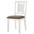 thumbnail image 3 of Miekor Furniture Pratto Distressed White Wood Dining Side Chair (Set of 2) 15434, 3 of 12