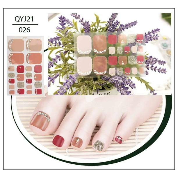 Pegatinas para uñas para decoración de uñas, pegatinas para uñas para mujeres, pegatinas para uñas de los pies, pegatinas para uñas de los pies, pegatinas para uñas de imitación de diamante bronceado,