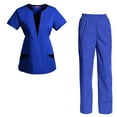 thumbnail image 1 of Women's Scrubs Set Scrub Top and Pants Scrubs Set, 1 of 3