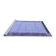thumbnail image 2 of Ahgly Company Machine Washable Indoor Rectangle Abstract Blue Modern Area Rugs, 2' x 4', 2 of 4