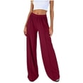 thumbnail image 3 of JUSLIO Pants for Women Casual Drawstring Elastic Waist with Pockets Fashion Pants, 3 of 6