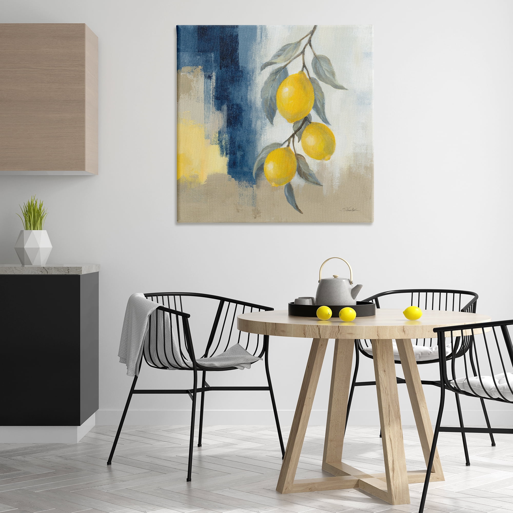 Stupell Industries Kitchen Lemons Hanging Food & Beverage Painting Wrapped Canvas Art Print Wall Art, 36 x 36