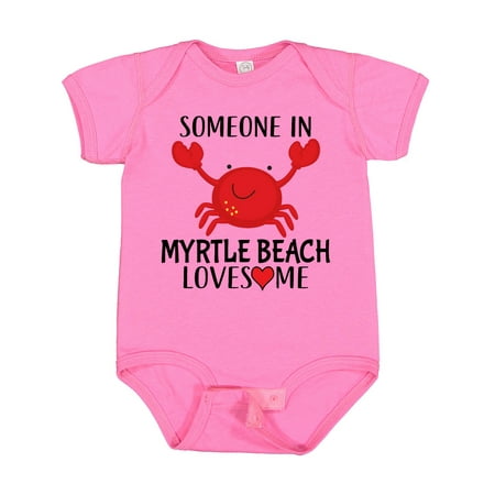 

Inktastic Someone in Myrtle Beach Loves Me Gift Baby Boy or Baby Girl Bodysuit