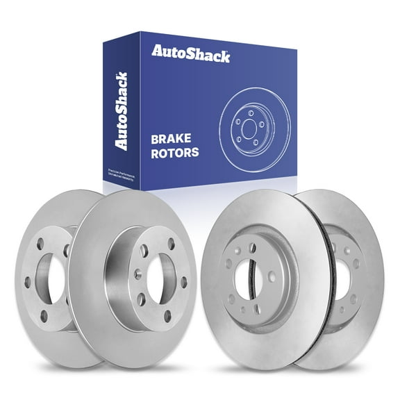 AutoShack Front & Rear Brake Rotors for Volkswagen, Jetta 1999-2006 Beetle 1998-2010 Golf 1999-2006 Golf City 2007-2010 Jetta City 2007-2009, FWD L4 1.8L 1.9L 2.0L L5 2.5L V6 2.8L