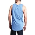 thumbnail image 3 of G-Style USA Solid Color Long Length Curved Hem Tank Top - Carolina Blue - X-Large, 3 of 5