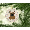 thumbnail image 2 of Merry Christmas French Bulldog Brown Ceramic Ornament 2.8 in x 2.8 in, 2 of 3
