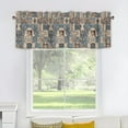 thumbnail image 4 of Vintage Pattern Curtain Valance for Windows Rod Pocket Drape Valence Window Treatments 2 Panels Short Curtains for Kitchen Windows Bathroom Bedroom,54 x 18 Inch, 4 of 5