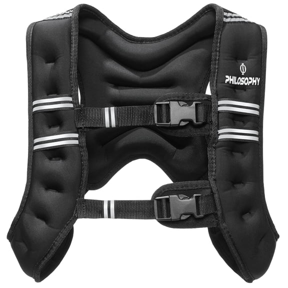 Philosophy Gym Weighted Workout Vest 10 LB, Strength Training Fitness Body Weight Vest