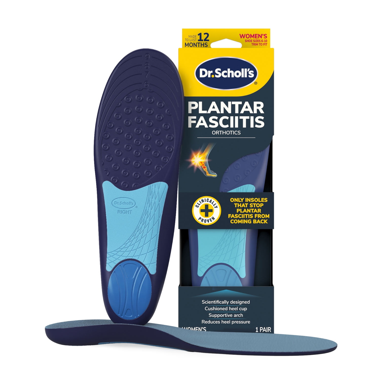 Scholl's Plantar Fasciitis Pain Relief Arch Support Orthotics