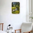 thumbnail image 5 of 12x8 In Framed Green Mountain Hill Environment Nature Wilderness Prints Modern Art Chic Landscape Wall Art Decor with Black Frame for Laundry,Crystal Porcelain Painting Wall Decor, 5 of 8