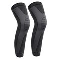 thumbnail image 1 of black 1 par de rodilleras deportivas de nailon tejidas para hombres y mujeres, protección para pantorrillas de otoño e invierno, baloncesto, fútbol, ​​montañismo, rodilleras cálid, 1 of 5