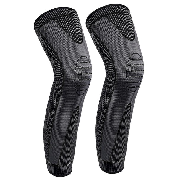 Style4 1 par de rodilleras deportivas de nailon tejidas para hombres y mujeres, protección para pantorrillas de otoño e invierno, baloncesto, fútbol, montañismo, rodilleras cáli