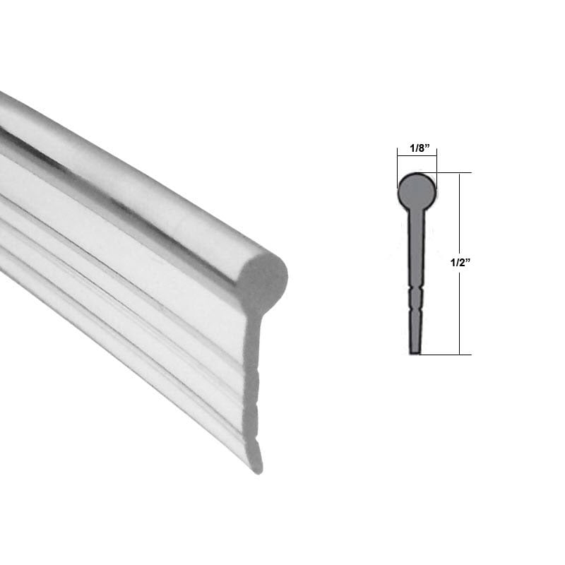 Framed Shower Door Clear Round Top Drip Rail Sweep and Seal 36 in long