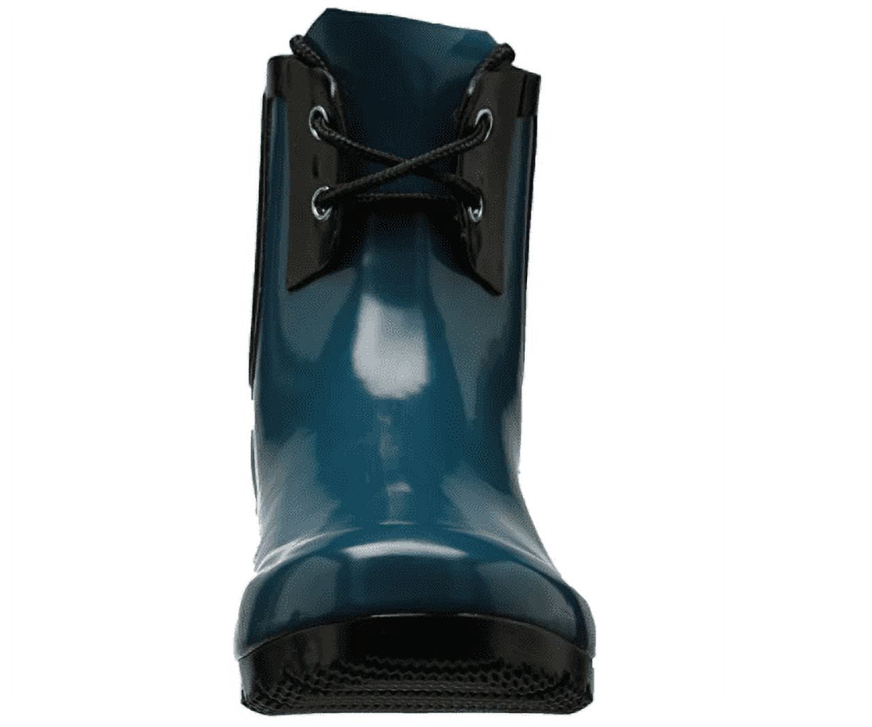 Roma Boots Women's Chelsea Lace-Up Teal Rain Boots, Sz. 11