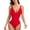 Red, variant on Womens One Piece Swimsuit Slimming Sport Tummy Control Bathing Suit Color Block Shapewear Swim Suits