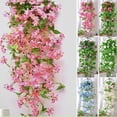 thumbnail image 4 of Artificial Fake Hanging Silk Flowers Vine Plant Home Garden Decor Indoor Outdoor 1PCS Blue, 4 of 7