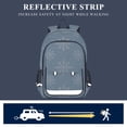 thumbnail image 5 of FORMRS Unisex School Backpack 17" Student Travel Bag with Laptop Compartment, Gray Snowflake, 5 of 7