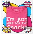 thumbnail image 3 of Shop4Ever I'm Just Here for the Snacks Funny Toddler's Cotton T-Shirt 4T Hot Pink, 3 of 6