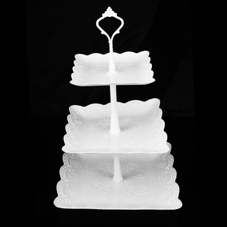 3 Tier Serving Tray Platters Appetizer Or Dessert Cupcakes And