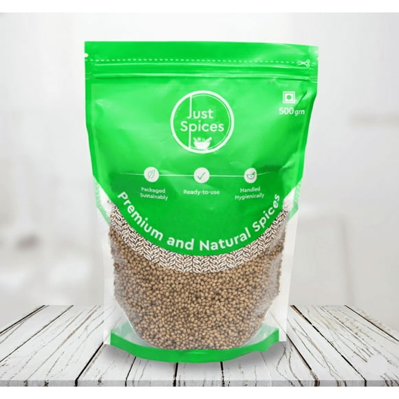 Just Spices - Whole Coriander Seed (Dhaniya), 500 gm, Product of India, Whole Spices