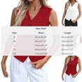 thumbnail image 3 of Wlynlyn Vest Tops for Women V-Neck Sleeveless Button down Summer Vest Solid Color Business Casual Fitted Waistcoat(White,X-Large), 3 of 5