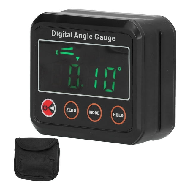 Medidor de ángulos digital de alta precisión, multifuncional, con LED y regla de nivel automático (DL1912)