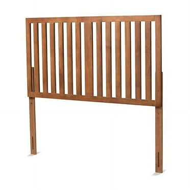 Baxton Studio Oren Modern and Ash Walnut Finished Wood Queen Size Headboard