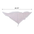 thumbnail image 3 of Unique Bargains 1 Pc French Lace Triangle Bandana Little Flower Turban Crochet Hair Scarf for Women Beige Pink, 3 of 5