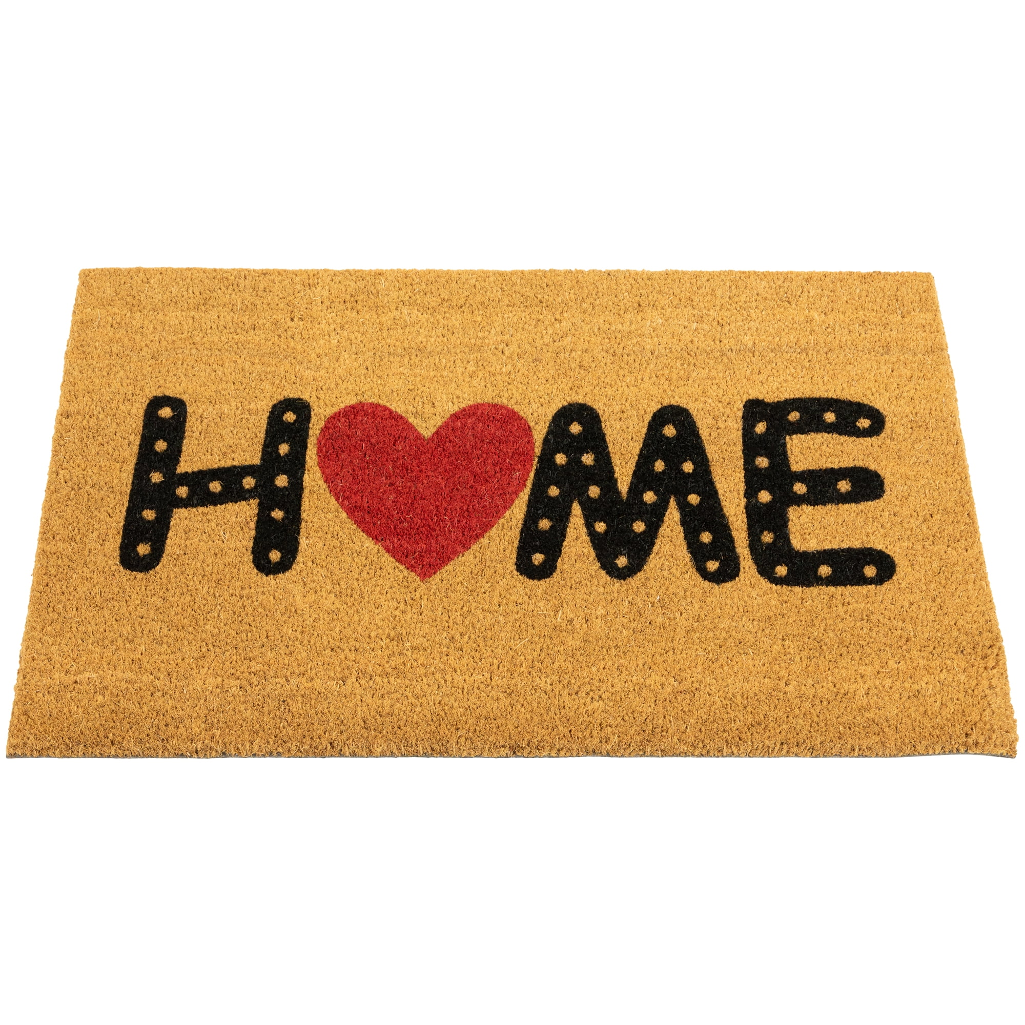 Northlight Natural Coir Home Heart Outdoor Doormat 18" x 30"