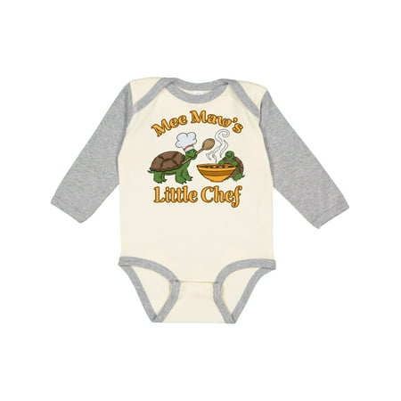 

Inktastic Mee Maw s Little Chef with Cute Turtles Gift Baby Boy or Baby Girl Long Sleeve Bodysuit