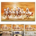 thumbnail image 3 of Single Bedside Abstract Horse Racing White Horse Canvas Mural Decoration, 3 of 7