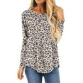 thumbnail image 1 of HOWCOME Fall Long Sleeve Side Split Casual Loose Tunic Womens Blouses, 1 of 5
