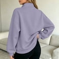 thumbnail image 5 of Evdexr Sweatshirts for Women Zip Up Drop Shoulder Long Sleeve Sweatshirt 2026 Winter Casual Athletic Jackets Lantern Sleeve Lightweight Solid Y2k Coats with pockets 3XL, 5 of 7