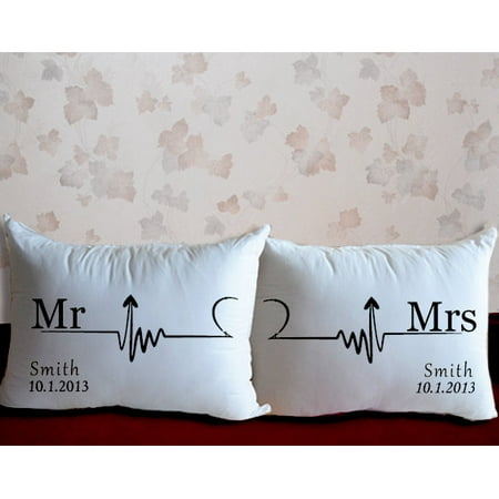 Wendana Personalized Mr And Mrs Pillowcases Custom Wedding Pillow Wendana Personalized Mr And Mrs Pillowcases Custom Wedding Pillow Case Set