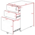 thumbnail image 4 of Costway Rolling A4 File Cabinet Sliding Drawer Metal Office Document Holder Organizer, 4 of 7