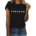thumbnail image 5 of Freedom Printed Casual T-Shirt for Man Women, Black, L, 5 of 5