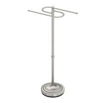 Gatco 1506 Floor S-Style Towel Stand, Satin Nickel