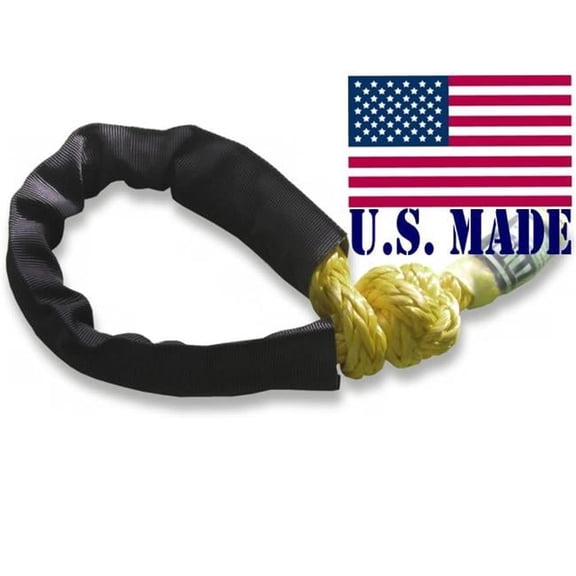 Safe-T-Line SOSHY7161 4 x 4 Vehicle Recovery XD Soft Shackles, Safty Yellow