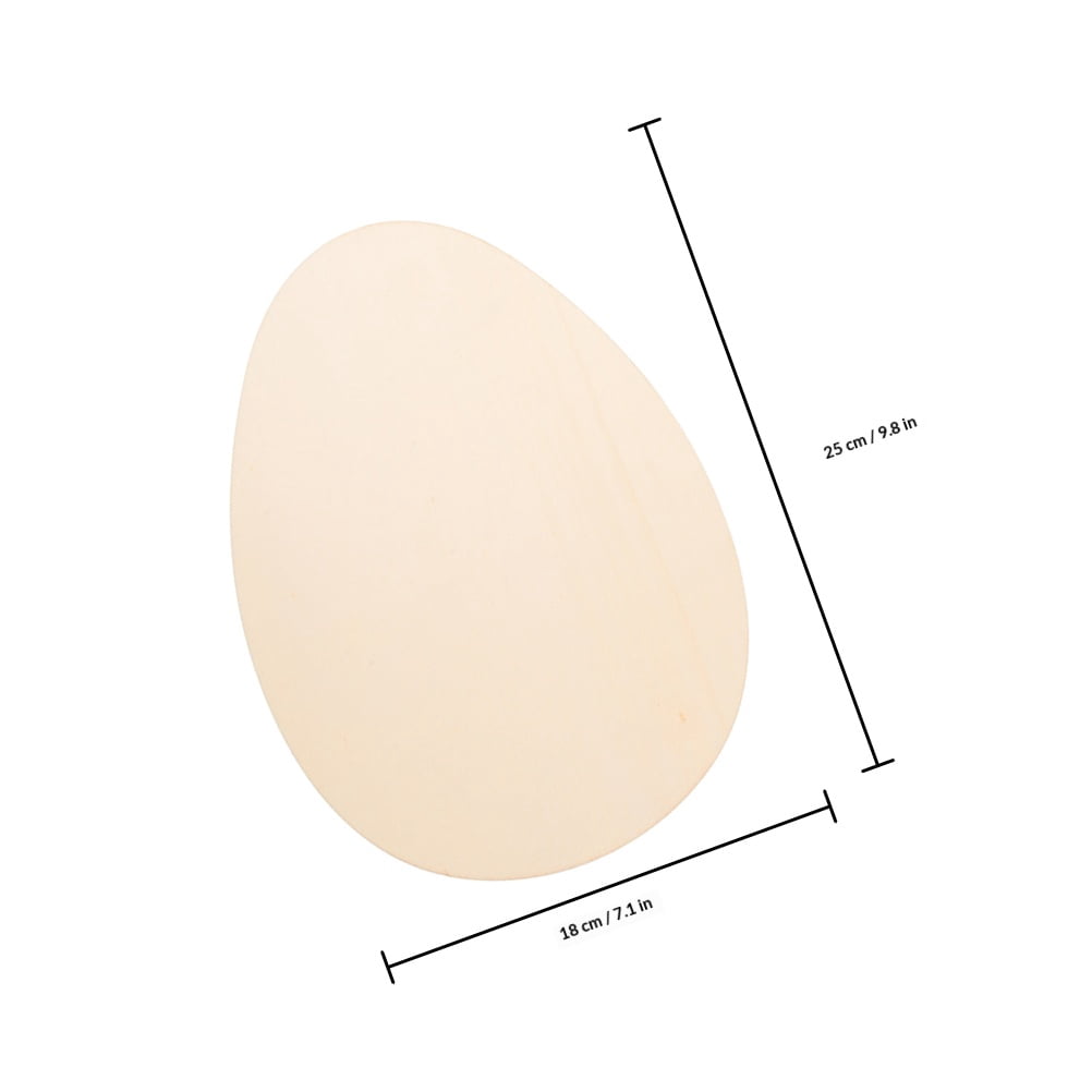 RENACLIPY 12Pcs Unfinished Light Yellow Wooden Easter Egg Cutouts for DIY Crafts and Spring Party Decorations