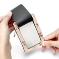 thumbnail image 7 of Square PU Leather 2 Pack Travel Tag - Bag Tag - Suitcase Tag with Privacy Cover and Stainless Steel Ring - Suitable for Travel, Backpack, and Handbag Deer, 7 of 7