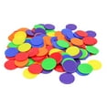 thumbnail image 2 of KLKCMS 100 Pieces Bingo Counting Chips Sorting Addition Counting Math Counters for Kids 25mm solid, 2 of 9