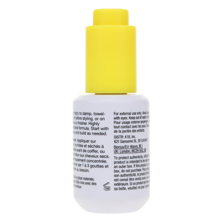 K18 Molecular Repair Hair Oil, 1 oz, Reduces Frizz, Strengthens